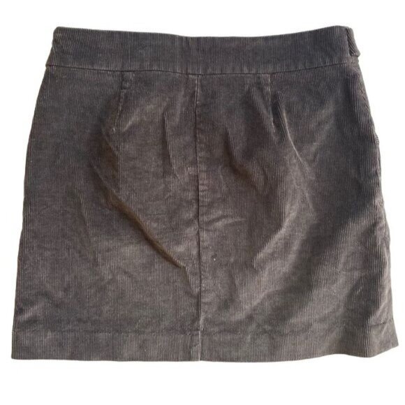 Banana Republic Brown/Grey Corduroy Soft Cotton Grunge Mini Y2k Skirt Sz 4 - Picture 8 of 11